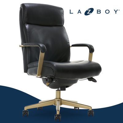 Fauteuil de direction La-Z-Boy Melrose, siège d'ordinateur ergonomique à haut dossier réglable avec support lombaire