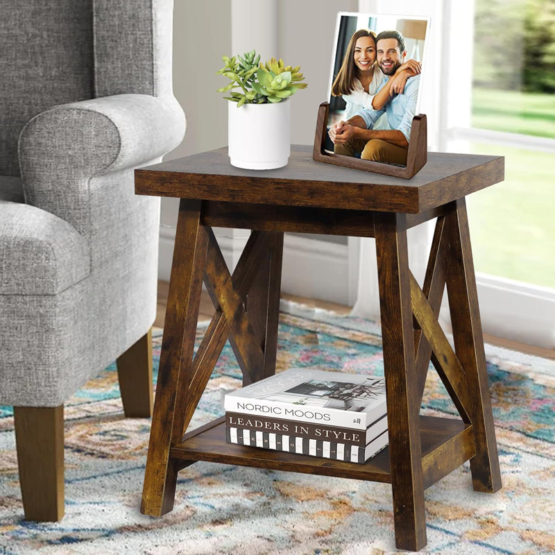 Munni End Table, Brown