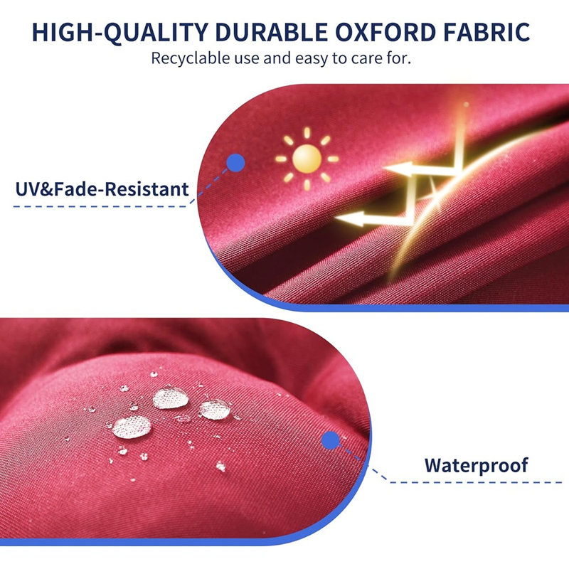Burgundy Tufted Waterproof Bench Cushion – Fade-Resistant Patio Swing & Outdoor/Indoor Seating
