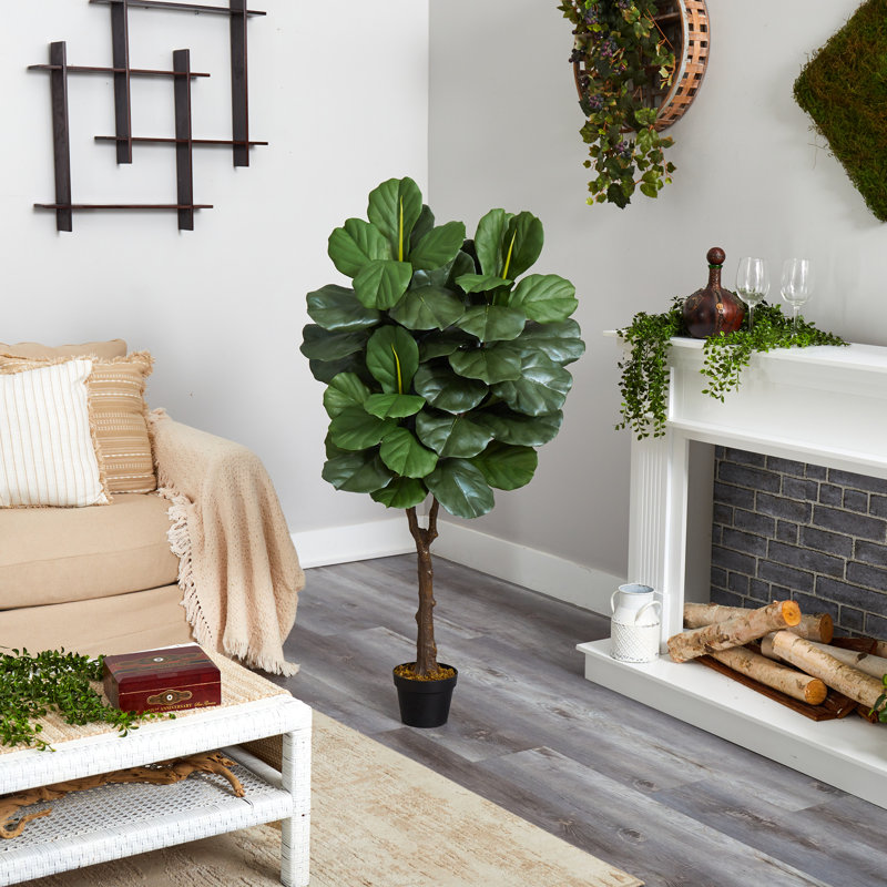 54'' Faux Fiddle Leaf Fig Tree in Planter
