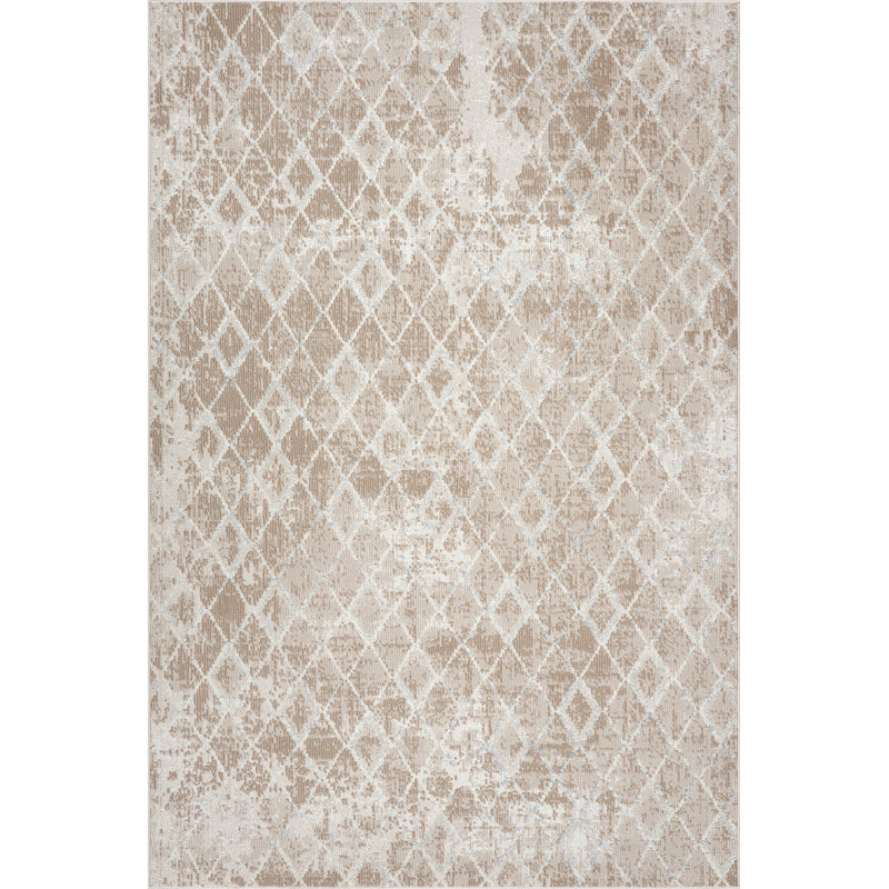  Esmara Rustic Diamond Washable Area Rug, Rectangle 9' x 12'