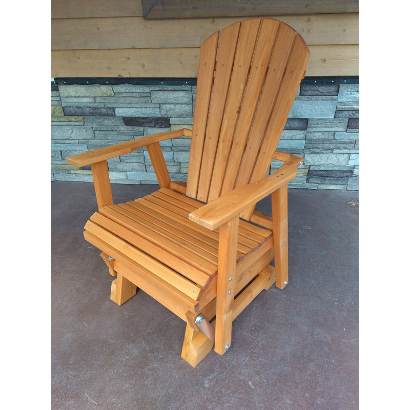 Pavillon de jardin d'extérieur 2 pi. Alajbegu Fauteuil oscillant en cèdre, fabrication Amish, Rouge