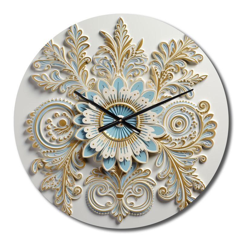 Horloge murale blanche et bleue, Petit