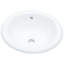 Lavabo de salle de bain semi-encastré en céramique blanc de 17 po x 15,5 po, style minimaliste moderne, surface à gratter, qualité de finition facile de la vasque de comptoir, présentation des taches, pratique simple