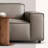 Gray Genuine Leather Modular Sofa cushion couch