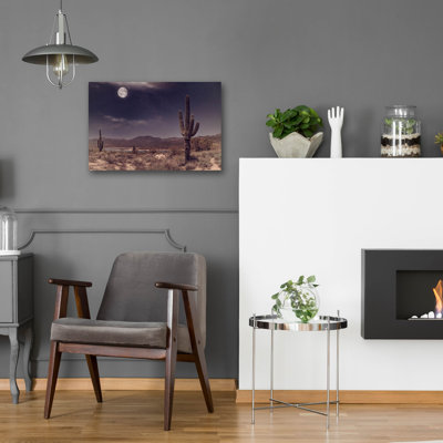 «Desert Moon» par Rick Berk, art mural en verre acrylique
