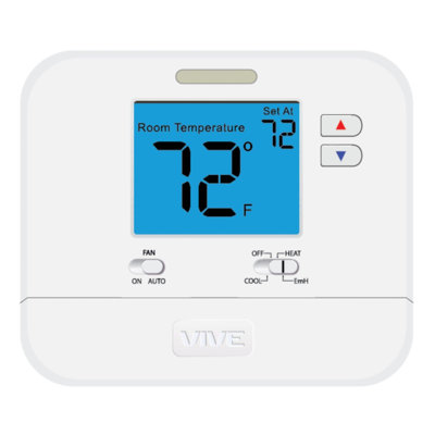 Vive - Thermostat de pompe à chaleur grand écran non programmable 2h / 1c