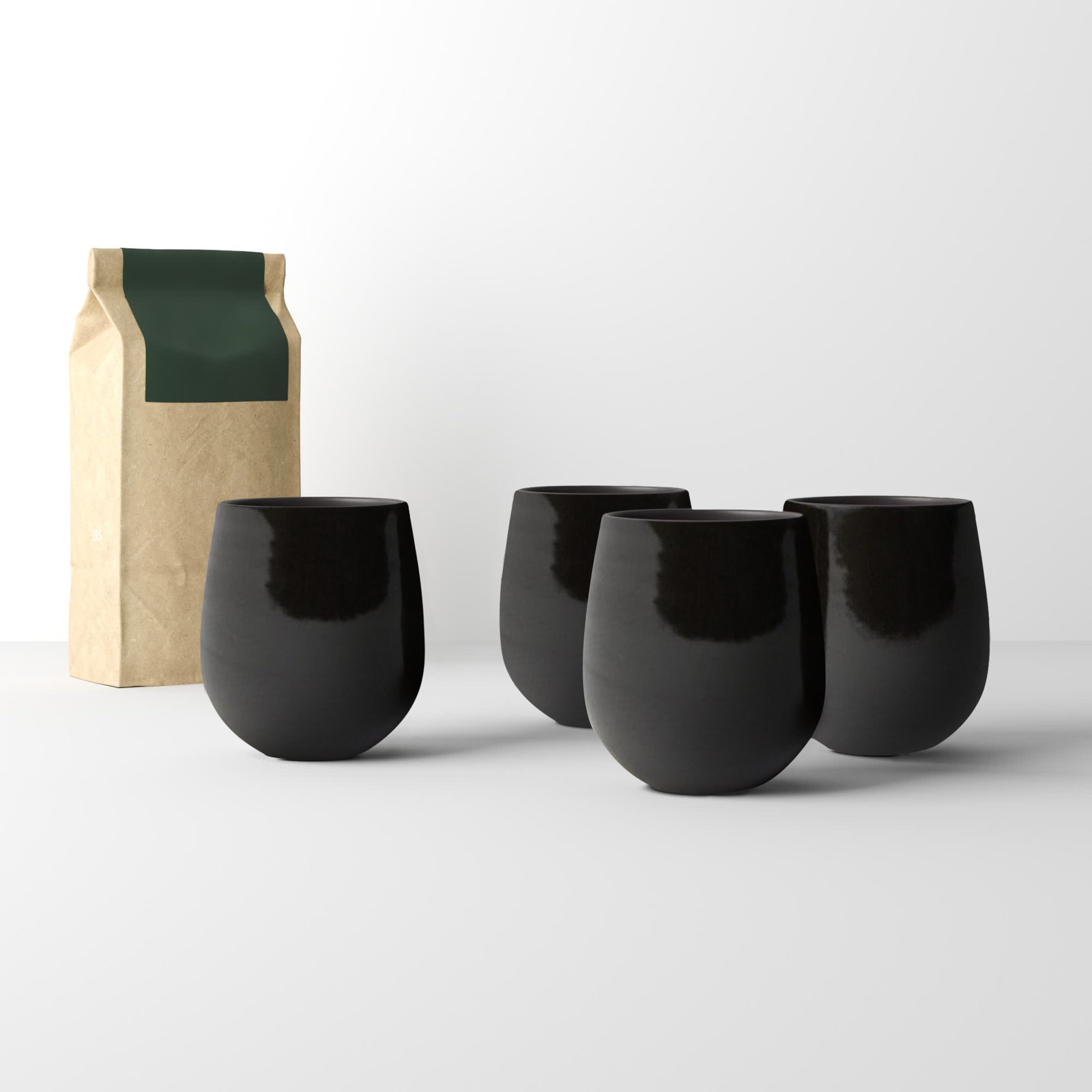 Borgen Handmade Stoneware Coffee Mug, Onyx