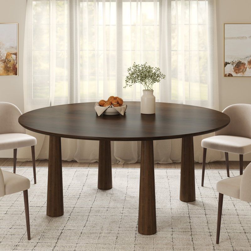 Table de salle à manger Caitlyn, Noyer, H 30 po x L 59 po x l 59 po