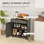 Buffet noir vieilli avec comptoir en bois massif-1658616269