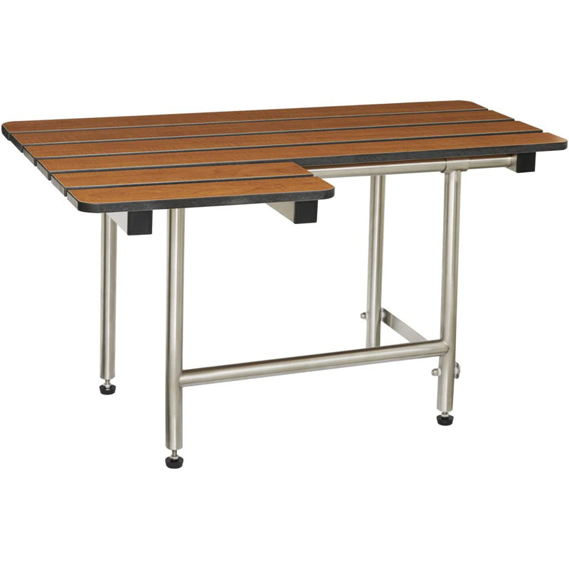 Banc de transfert en teck ADA, Droitier