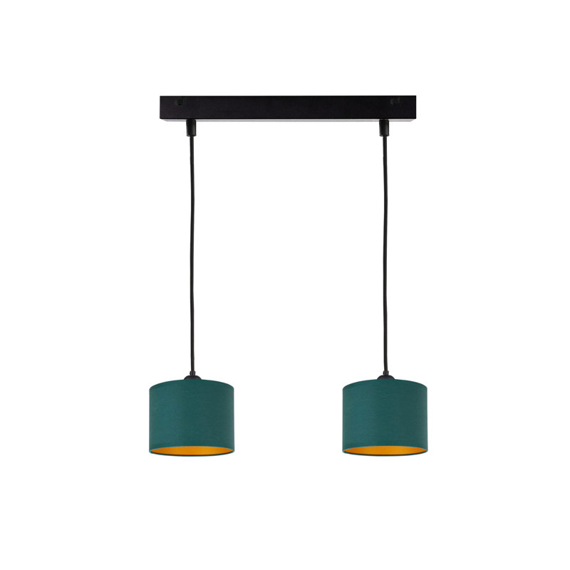Marciella - Light Drum Pendant, 21cm H x 54cm W, 2, Green