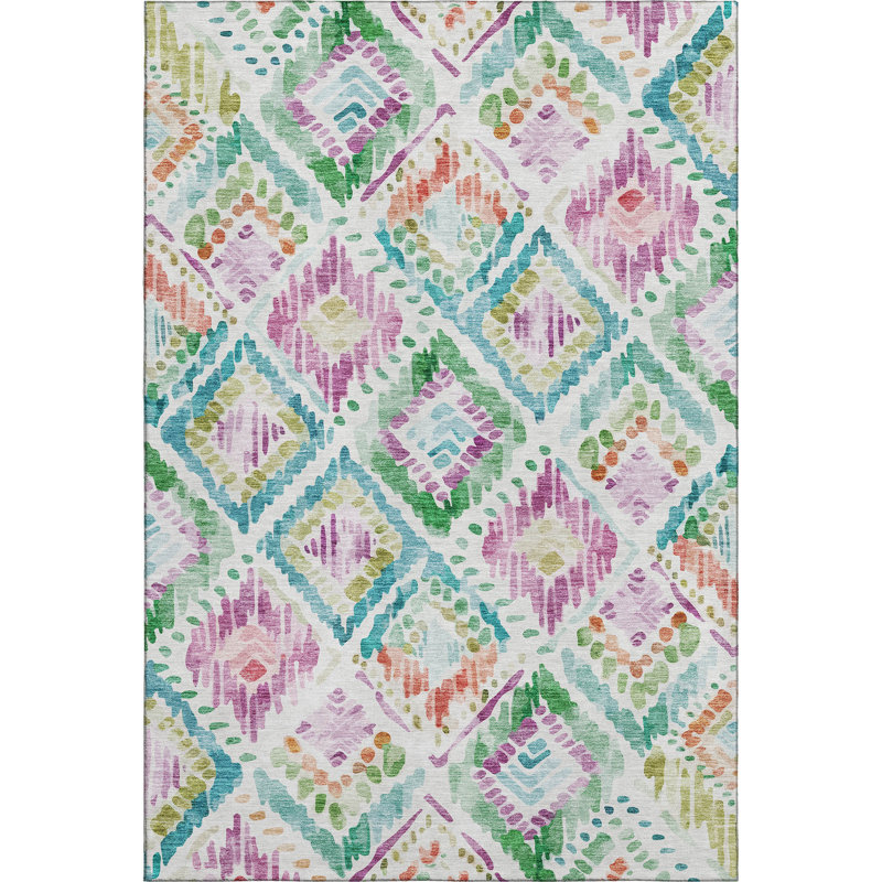 Premium Machine Washable Blaise AMF1088 Geometric Rug, Rectangle 2'6" x 3'10"