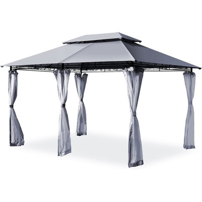 Aliyonna 3.6m x 2.6m Iron Patio Gazebo