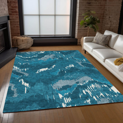 Lamanna Washable Abstract Indoor / Outdoor Rug