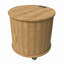 Ensemble de 2 tables de bout cylindriques de style Mid-Century moderne avec station de charge intégrée et porte coulissante, table de chevet ronde à 2 niveaux avec ports USB, table de chevet Osk pour le salon, la chambre à coucher, le vestibule-1836867858