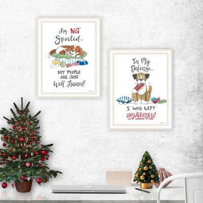 2-Piece Vignette I Was Left Unsupervised!  Framed Wall Art for Modern Home and Bedroom Decor