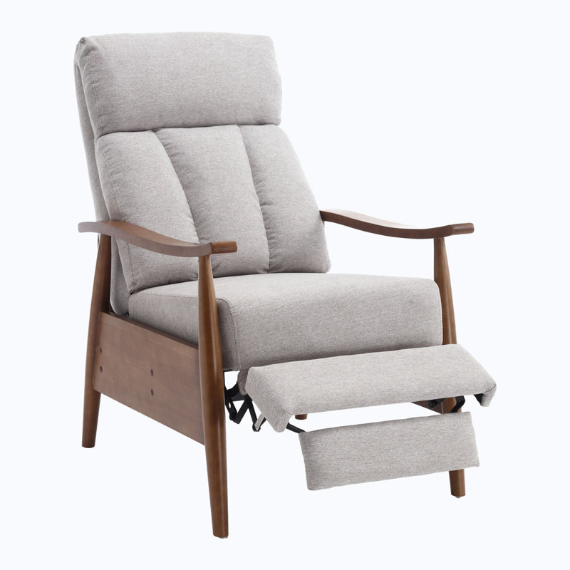 Fauteuil inclinable rembourré bamber, Lin gris pâle