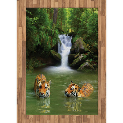 Hanningt Animal Print Hand Woven Area Rug
