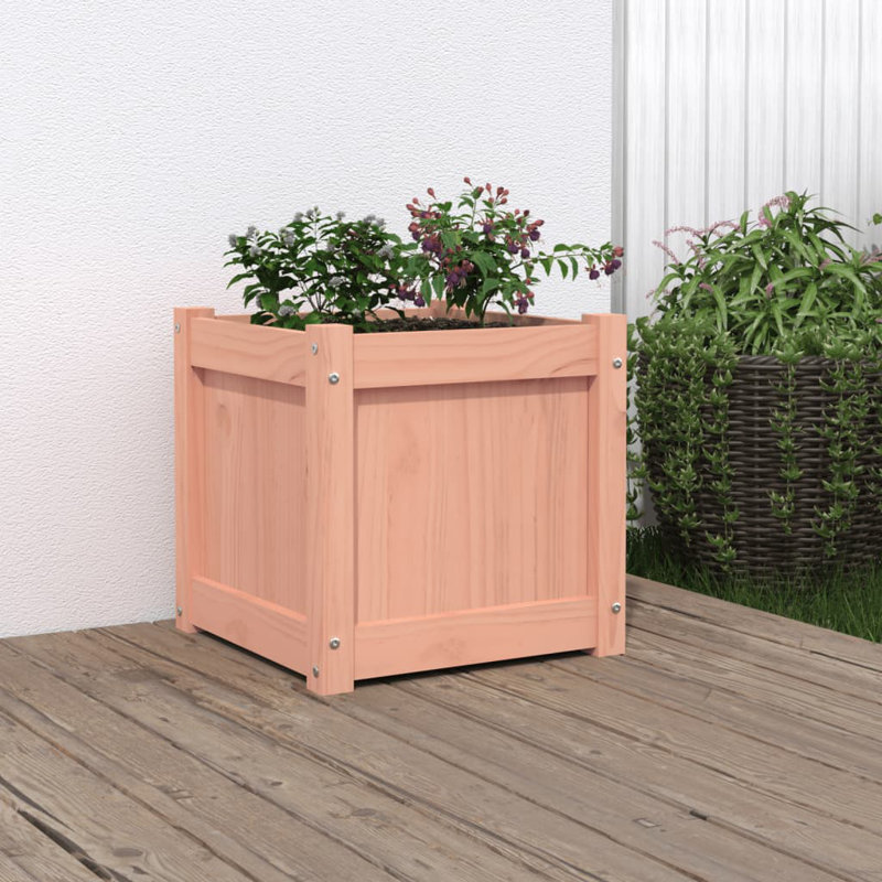 Breyonia Wood Planter Box, Cherry