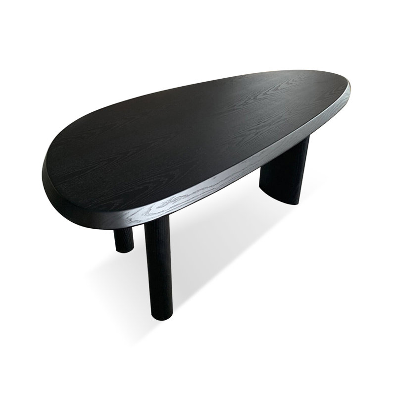 Tables de salle à manger en bois massif noir Specialty, H 29,53 po x L 70,87 po x l 33,46 po