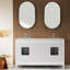 Ensemble de meuble-lavabo autoportant à double cuve 60 po avec comptoir en quartz avec tiroir, porte et armoire de salle de bain entièrement assemblé