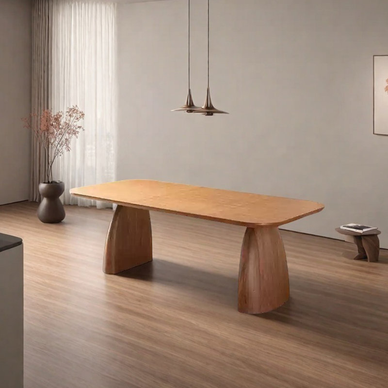Table de salle à manger unique en bois de frêne massif, H 29,53 po x L 70,87 po x l 31,5 po