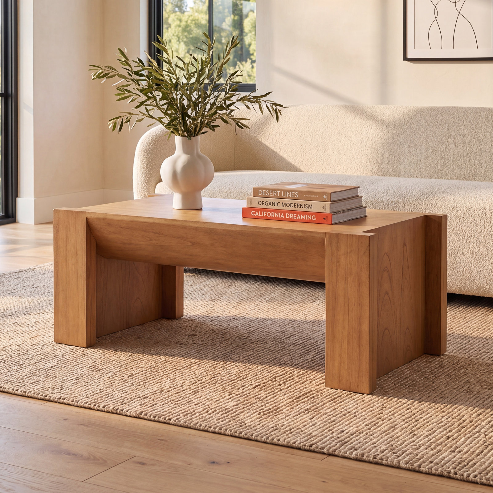 Ghavin 39" Coffee Table, Natural