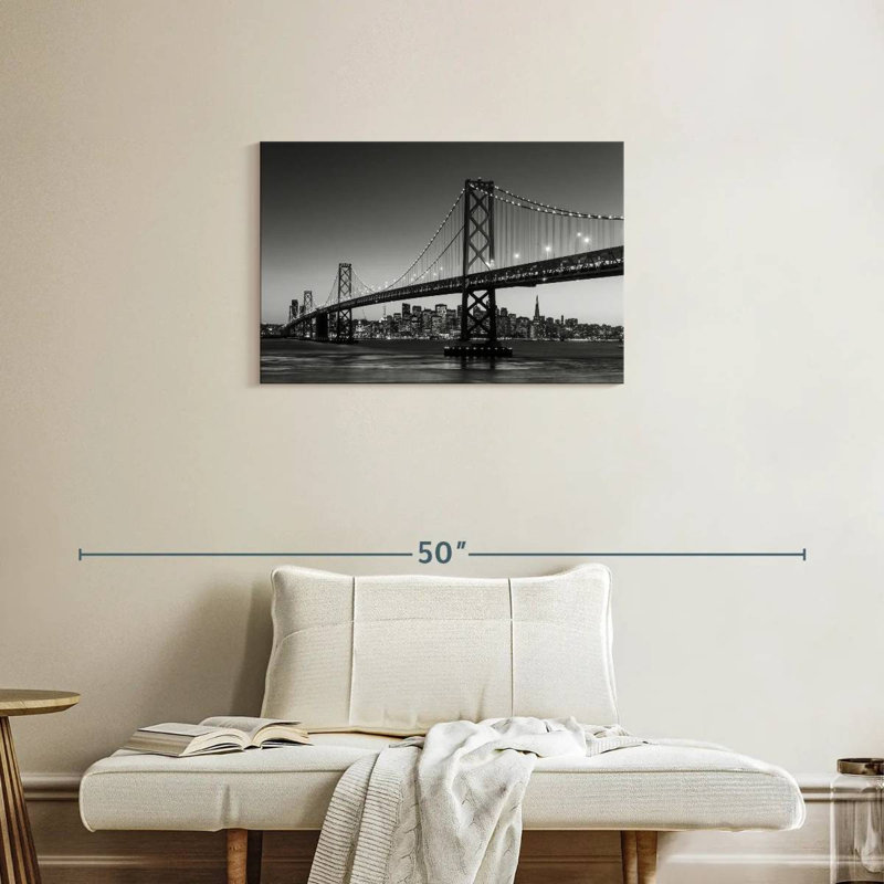 Pont Lilie Bay en noir et blanc, H 20 po x l 30 po
