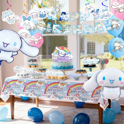 35 Pcs Cinnamoroll Birthday Party Supplies,Cinnamoroll Party Decorations Set