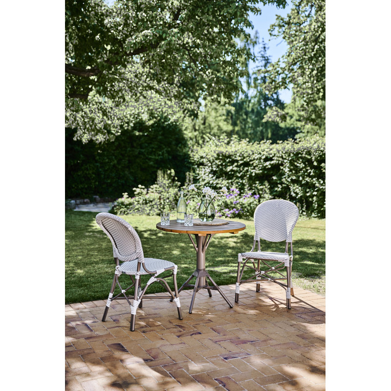 Chaise d'appoint Isabell, Gris, Gris à pois blancs