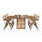 86.61 Inch Oversize Rectangular Waves Dining Table,Wooden Dining Table For 6 Persons,Mid Century Modern Large Kitchen Table For Living Room,Bohemian Dining Table With Rattan Weave For Restaurant-735197848