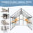 110" Outdoor Cat Enclosure, Large Walk-In Catio For Multiple Cats