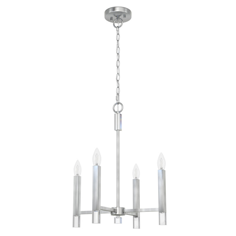 Hunter Sunjai 4 Light Pendant Ceiling Light Fixture, Brushed Nickel