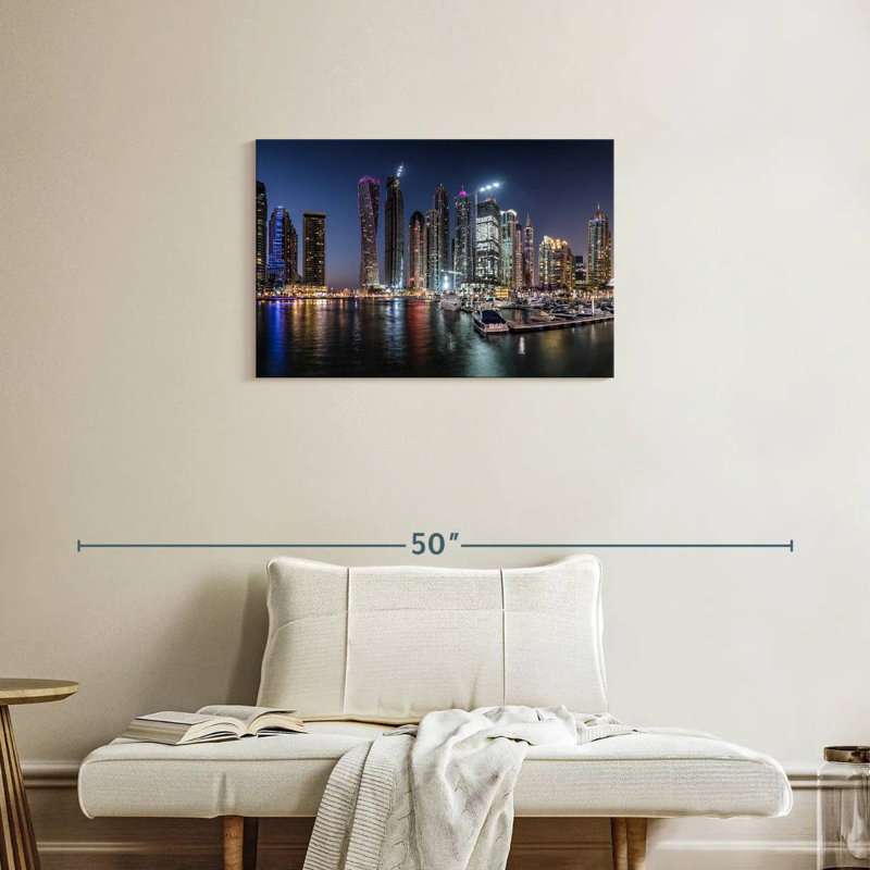 Sireci Dubai Marina After Dark, 20" H x 30" W
