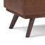 Repose-pieds capitonné rectangulaire en cuir végétalien Mid-Century avec mousse à haute densité Owen-63970215