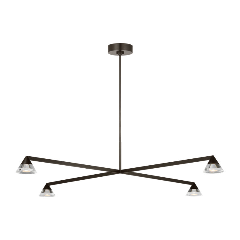 Midrand 4 - Light LED Chandelier, Bronze, 9.1" H x 52" W x 52" D