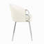 Chaise en métal argenté et similicuir-672806551-672806548