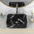 19"×15" black marble vein square vessel sink