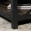 Table basse à plateau relevable, finition brune