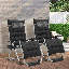 Fauteuils inclinables, fauteuils inclinables avec coussins, porte-gobelet et repose-pieds Reakwon-2000051382-2000051380