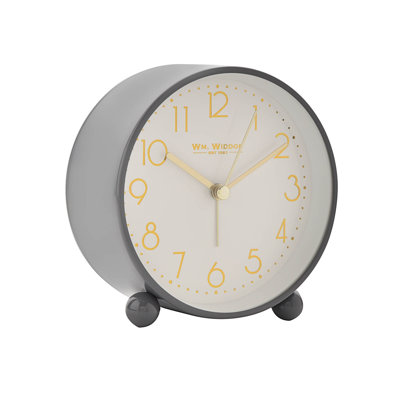 William Sleek & Chic Modern Analogue Metal Quartz Movement / Crystal Alarm Tabletop Clock