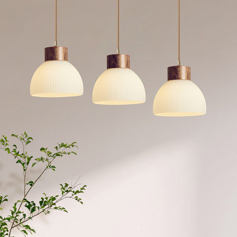 Rebote - Light Walnut Dome Pendant, Walnut