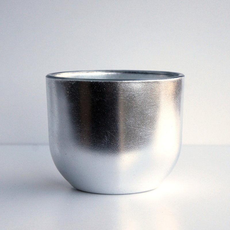 Rumaysa Handmade Glass Table Vase, Silver