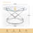 Jefre 31.5" Tempered Glass Coffee Table with Plated Metal Frame-106886437
