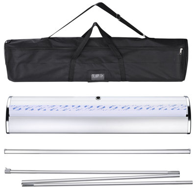 33"x81" Aluminum Retractable Roll Up Banner Stand Trade Show Display Portable