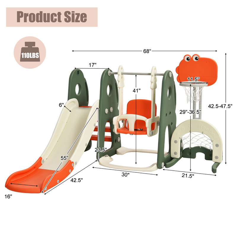 Portique 6 en 1 pour tout-petits, Multicolore
