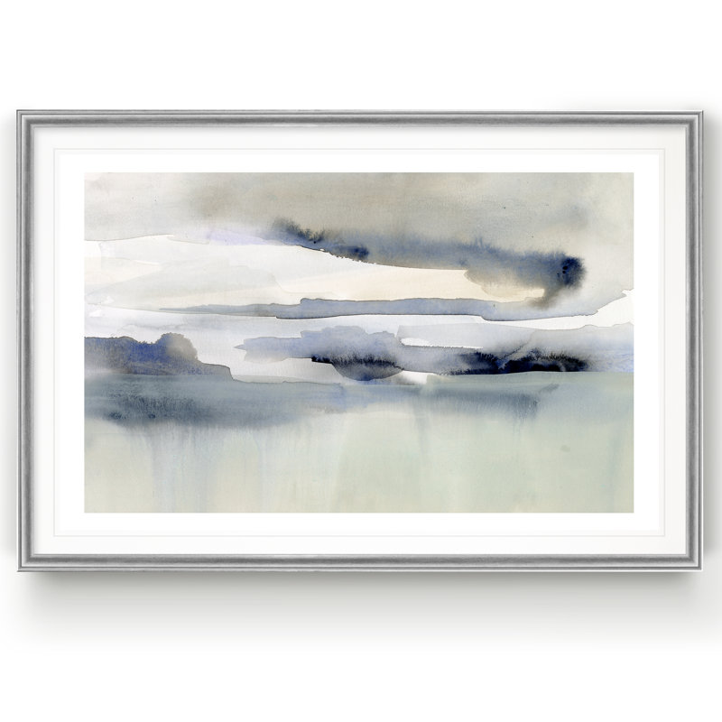 " Passing Through II " Painting Print, 22.5" H x 30.5" W x 1.5" D, Silver Framed