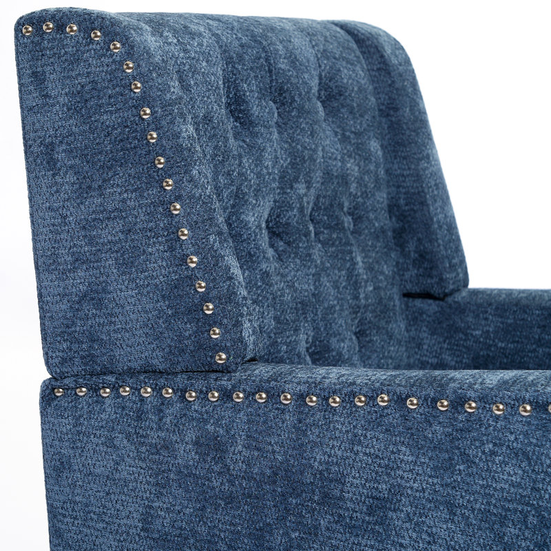 Fauteuil d'appoint rembourré 21,65 po, Bleu