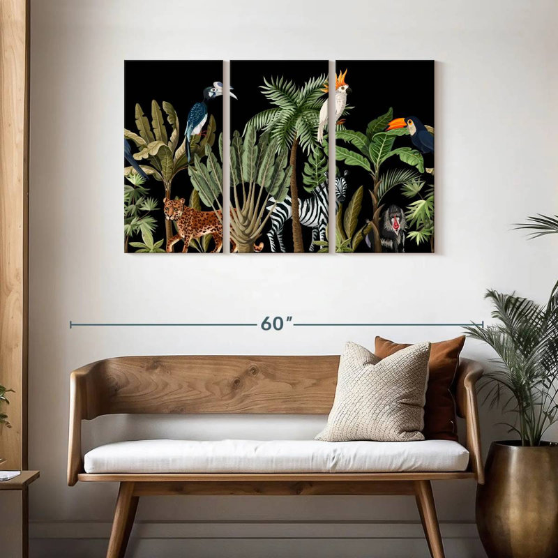 Faune de la forêt tropicale d'Alvord, H 28 po x l 45 po